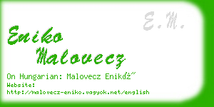 eniko malovecz business card